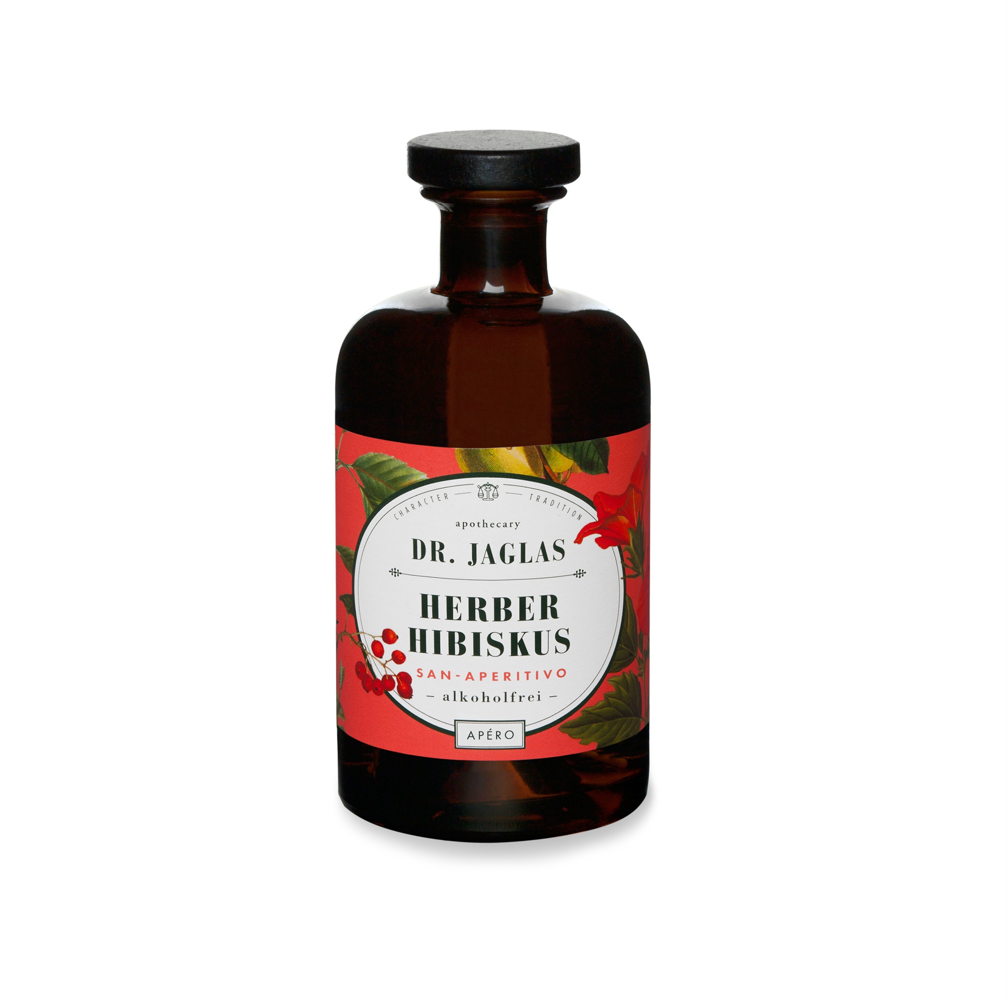 Herber Hibiskus Aperitif Flasche à 500 ml - alkoholfreie Alternative zu Aperol