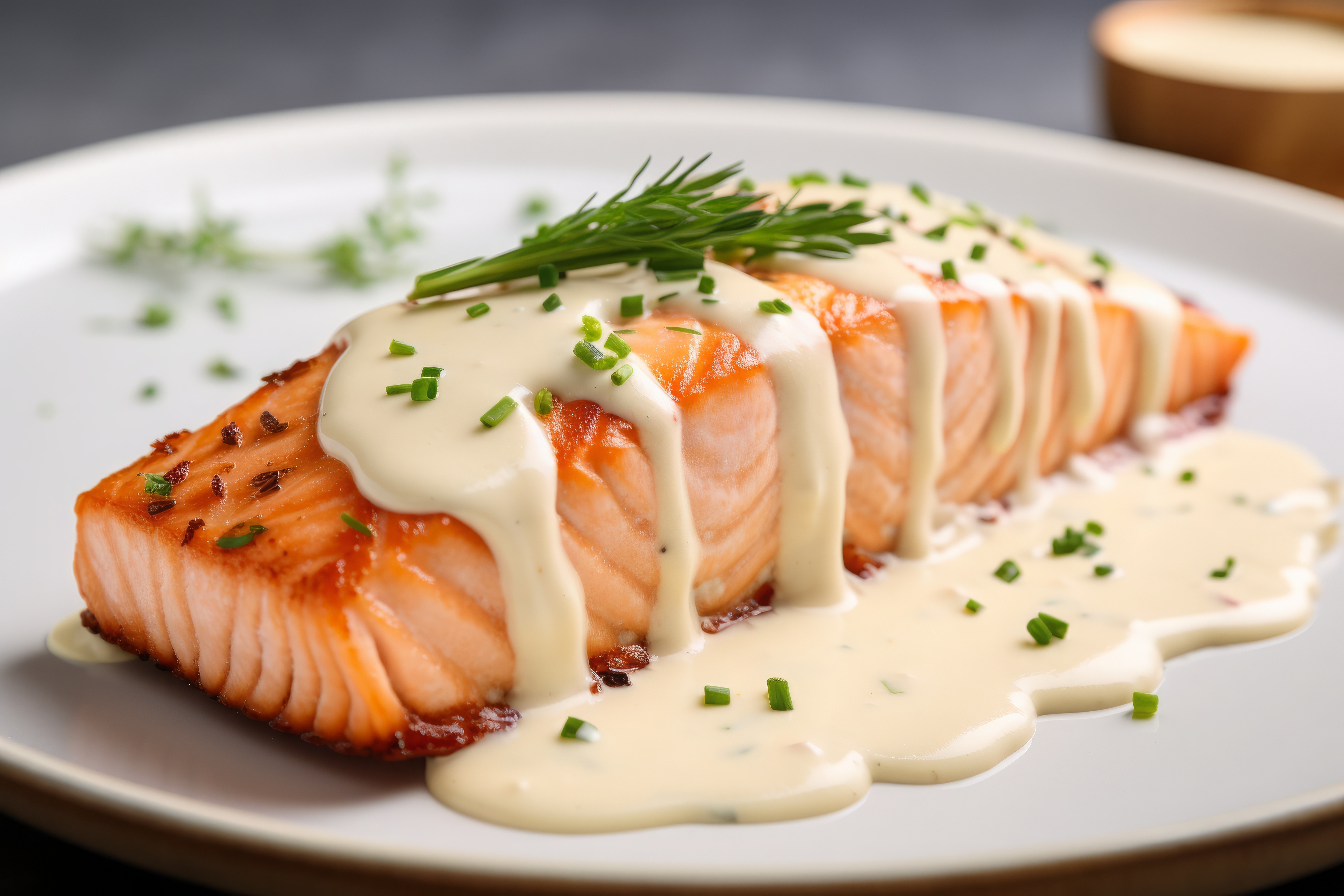 Lachs in Zitronen-Dill-Sauce